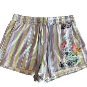 Disney Lilo & Stitch Striped Sleep Lounge Shorts XS/S Pajama Sleepwear‎